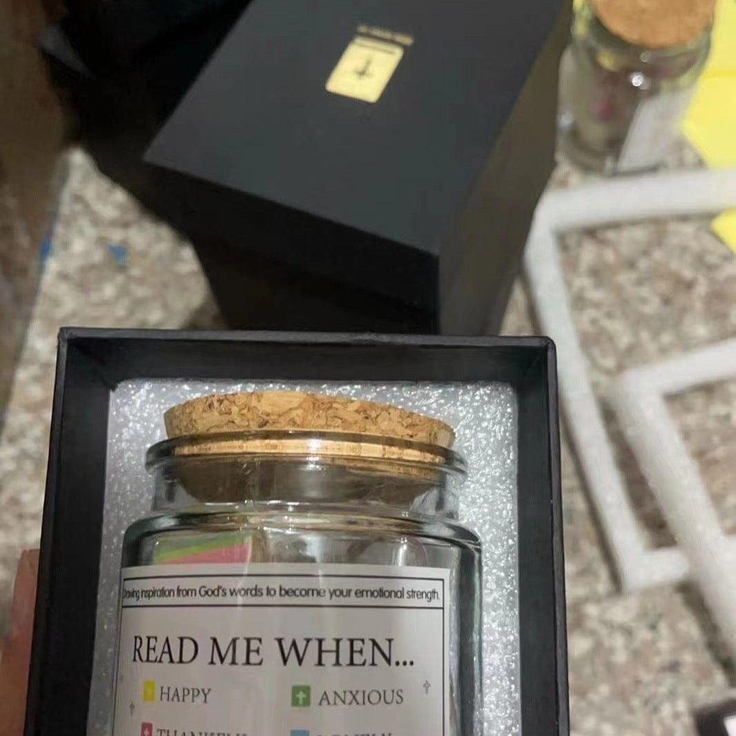 (GIFTING OFFER) Handmade 90 Day Bible Verses Jar (Free Christian Gift Box)