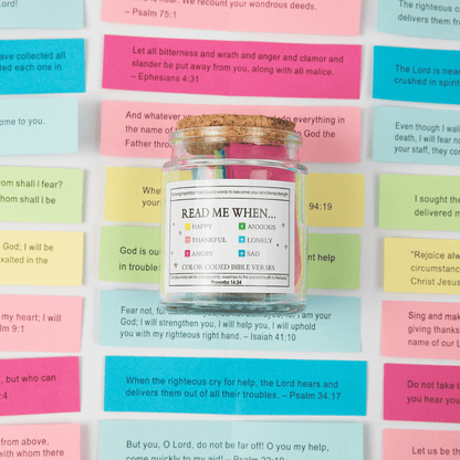 (GIFTING OFFER) Handmade 90 Day Bible Verses Jar (Free Christian Gift Box)