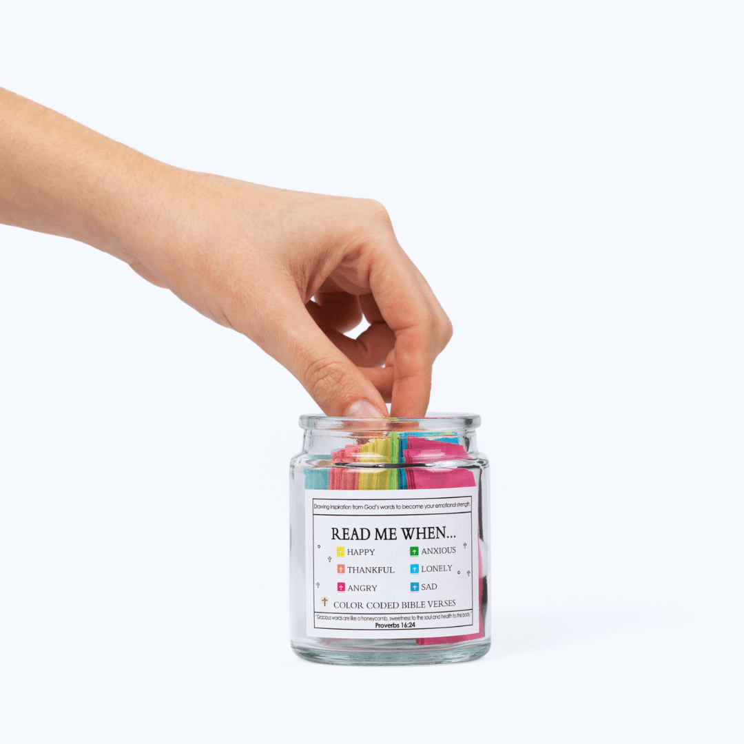 (GIFTING OFFER) Handmade 90 Day Bible Verses Jar (Free Christian Gift Box)