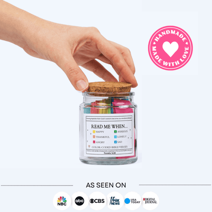 (GIFTING OFFER) Handmade 90 Day Bible Verses Jar (Free Christian Gift Box)